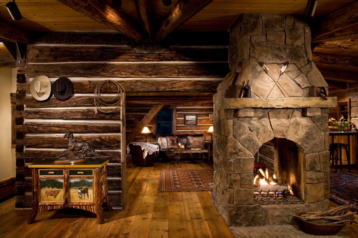Интерьер охотничьей избы