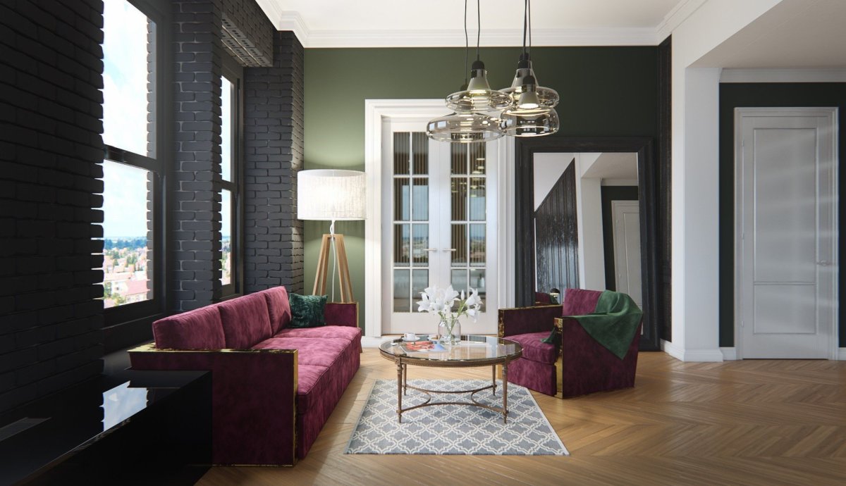 Смешение стилей лофт и классика