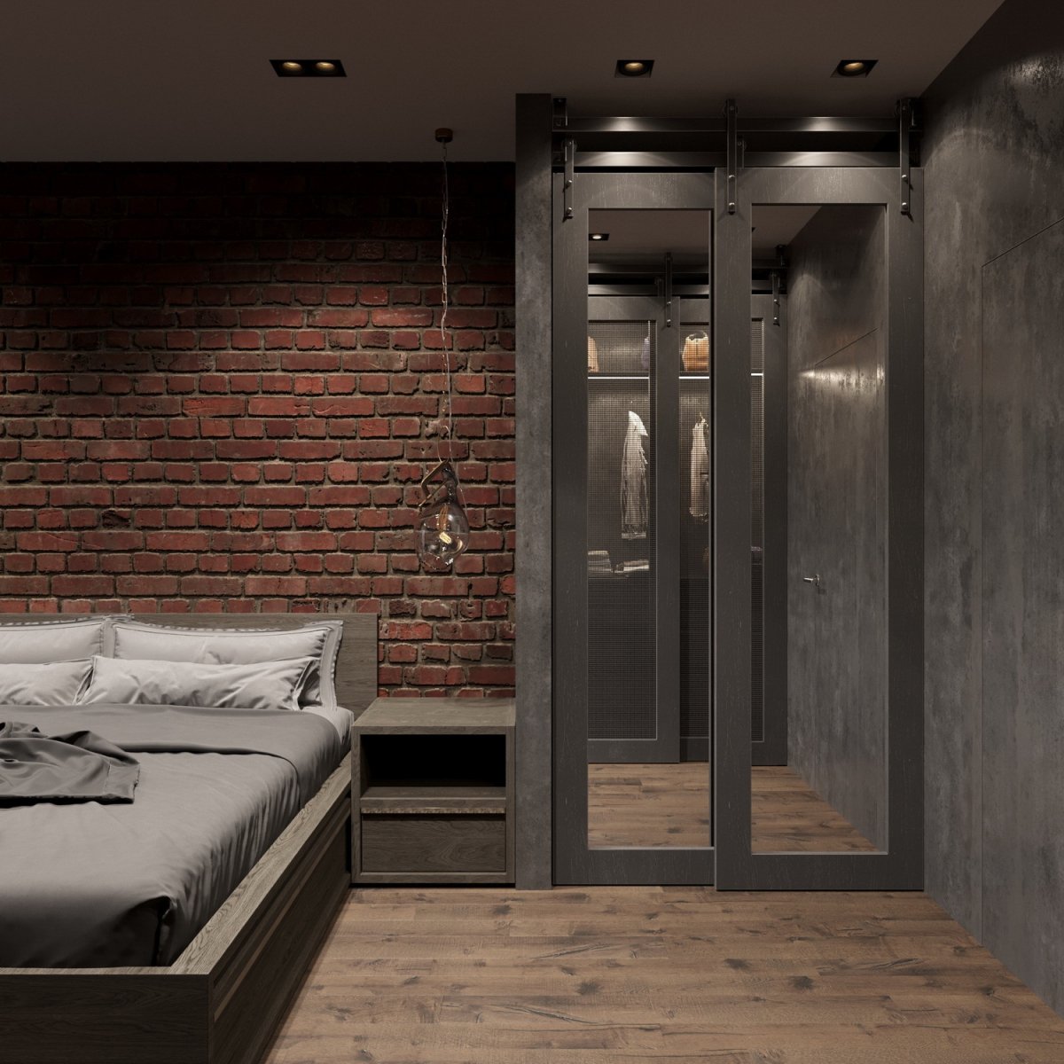 Спальня в стиле Loft