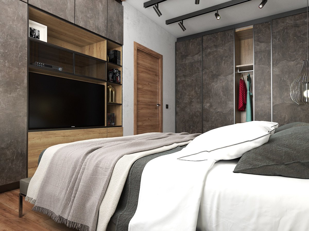 Спальный шкафчик в стиле лофт