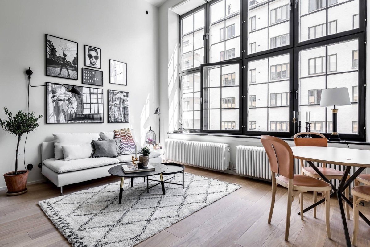 Окна в скандинавском стиле в интерьере