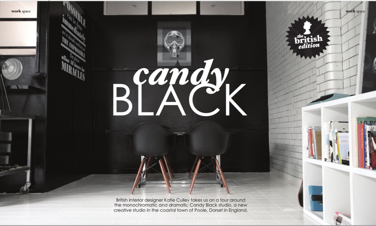 Черно белый офис в стиле лофт