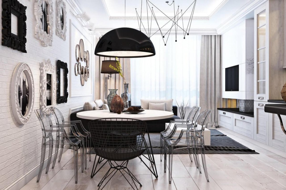 Лофт с арт -деко в интерьере