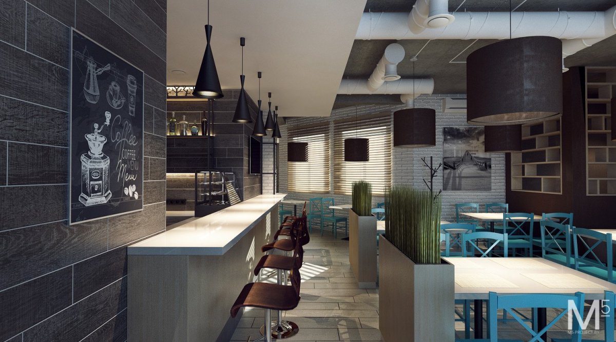 Стиль Индастриал кофейн