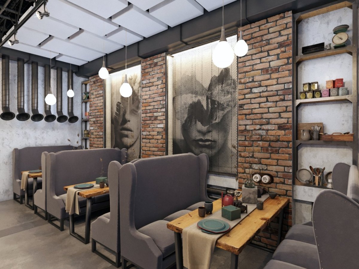 Кофейня в стиле лофт