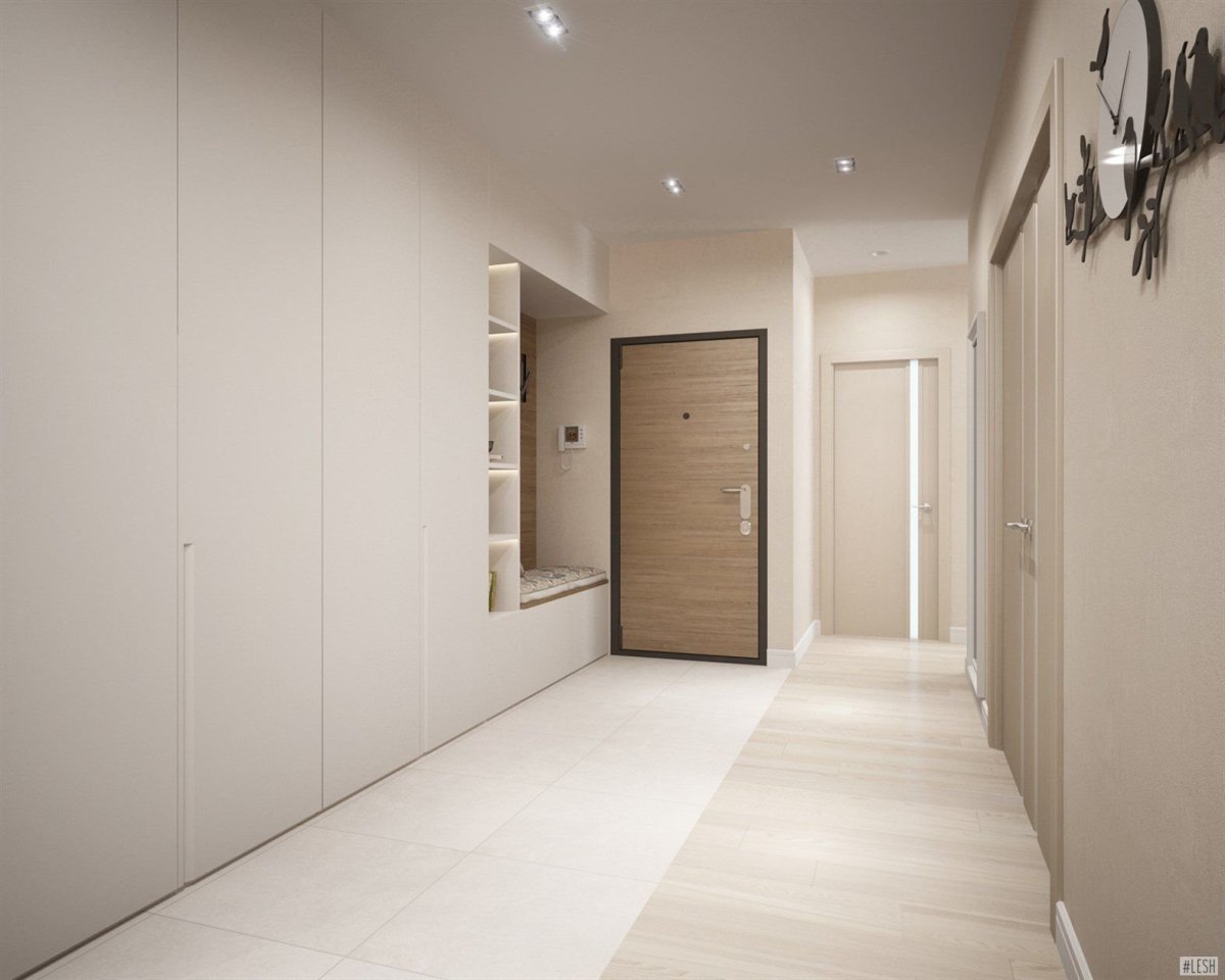 Светлая прихожая интерьер