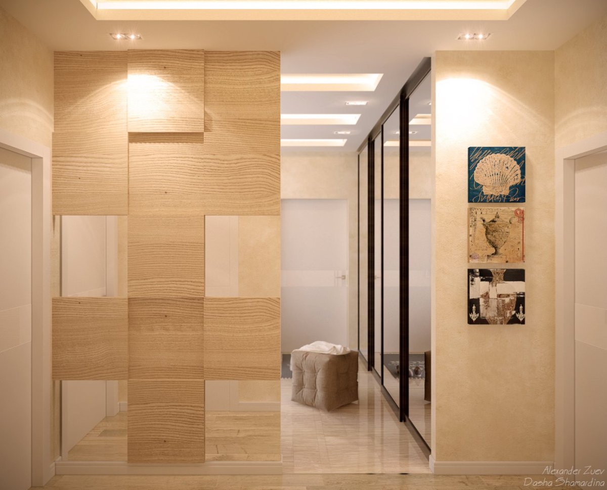 Перегородки в прихожей для зонирования