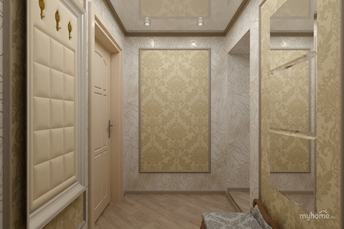 Фактурная штукатурка в прихожей