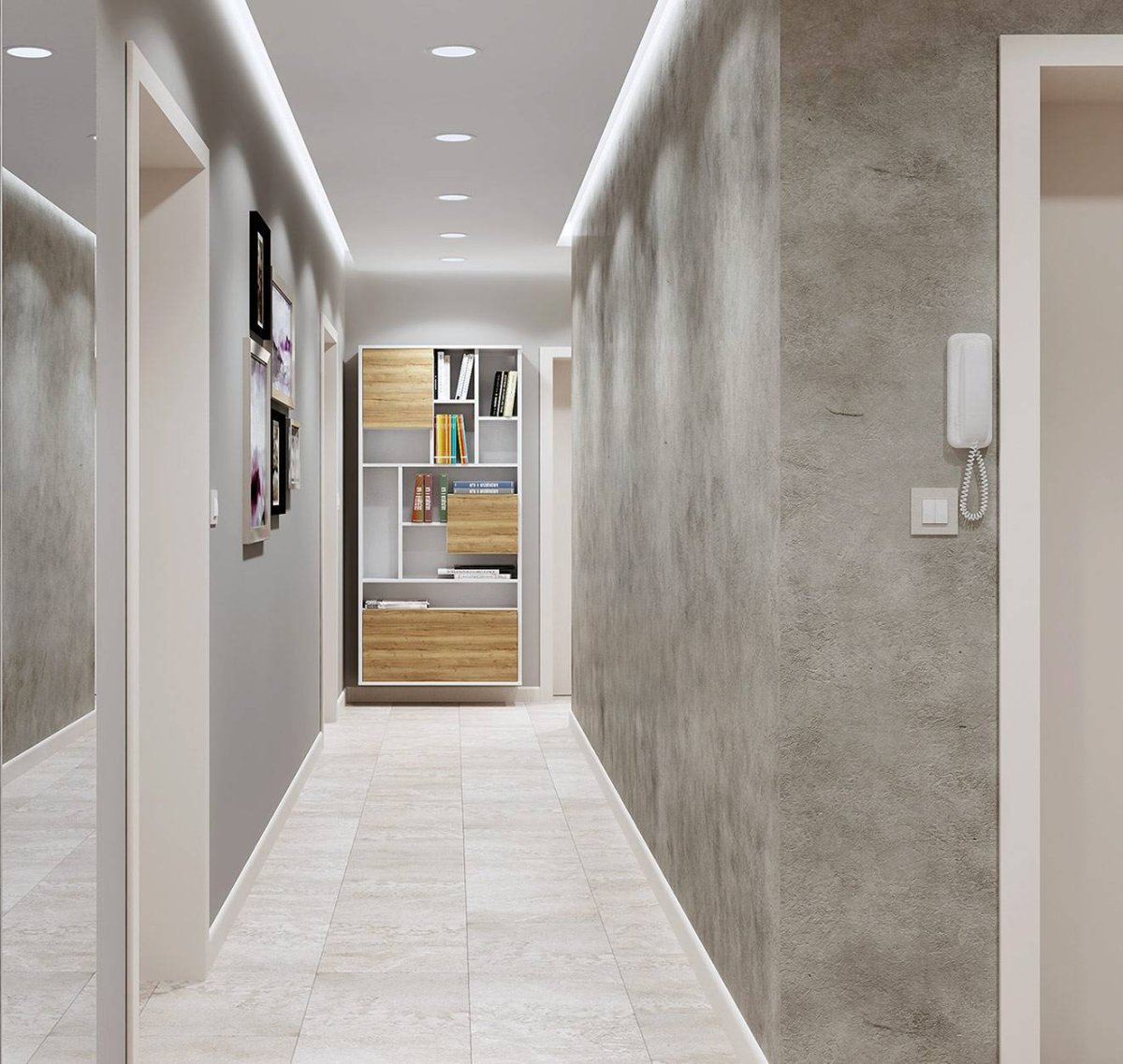 Декоративная штукатурка в коридоре