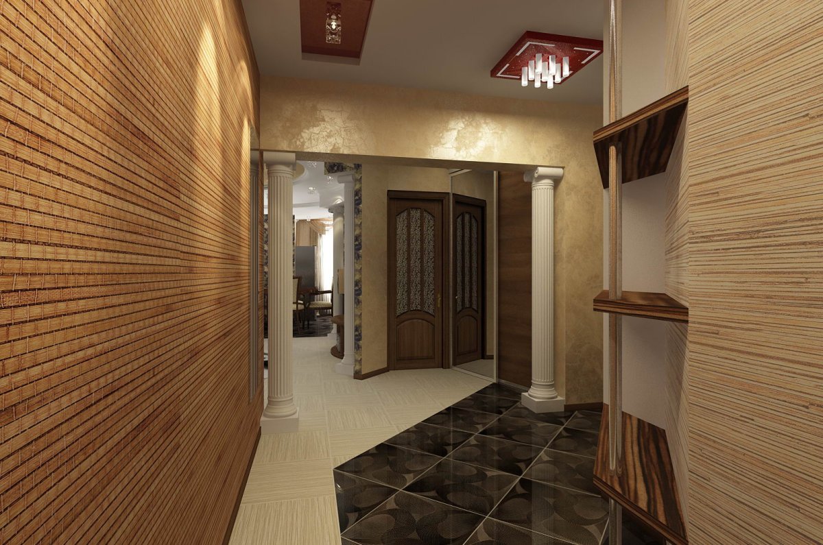 Интерьер стен в прихожей