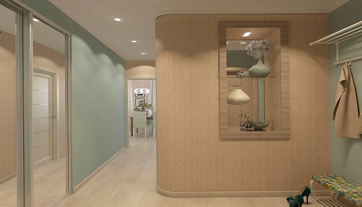 Прихожая в мятном цвете