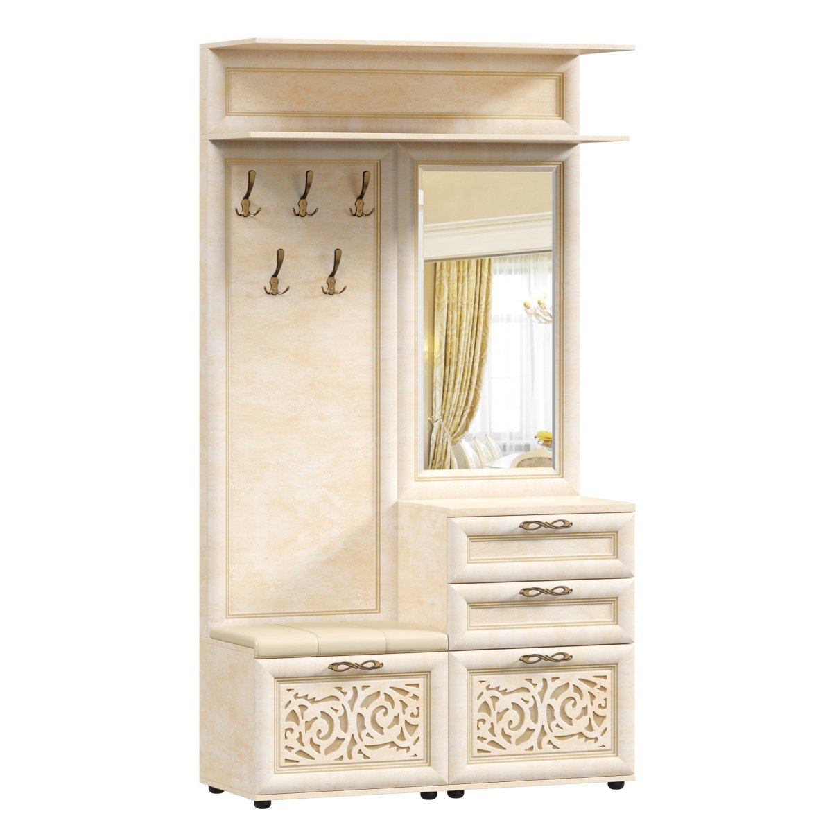 Зеркало Александрия кожа Ленто