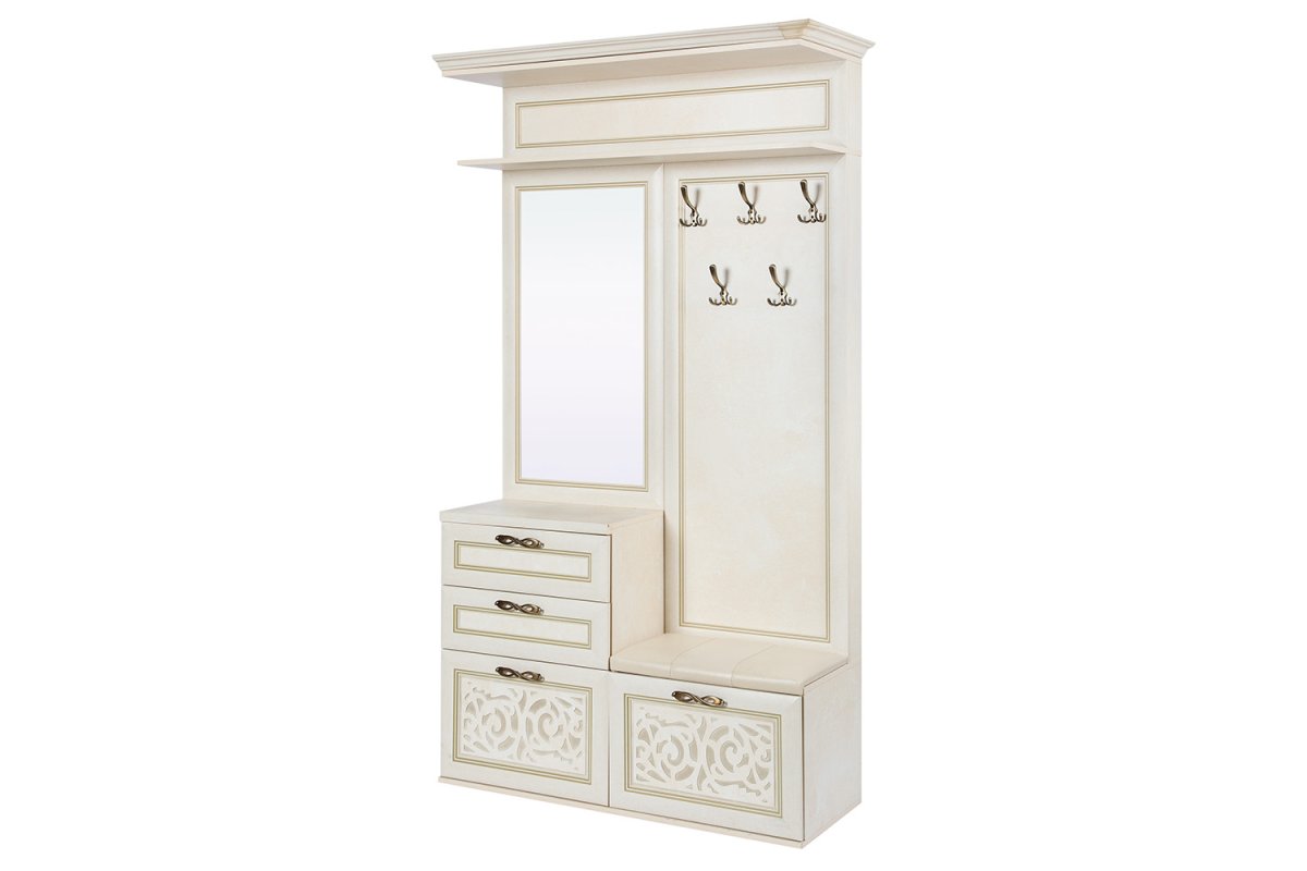 Вешалка комбинированная с зеркалом Александрия ЛД 125.110