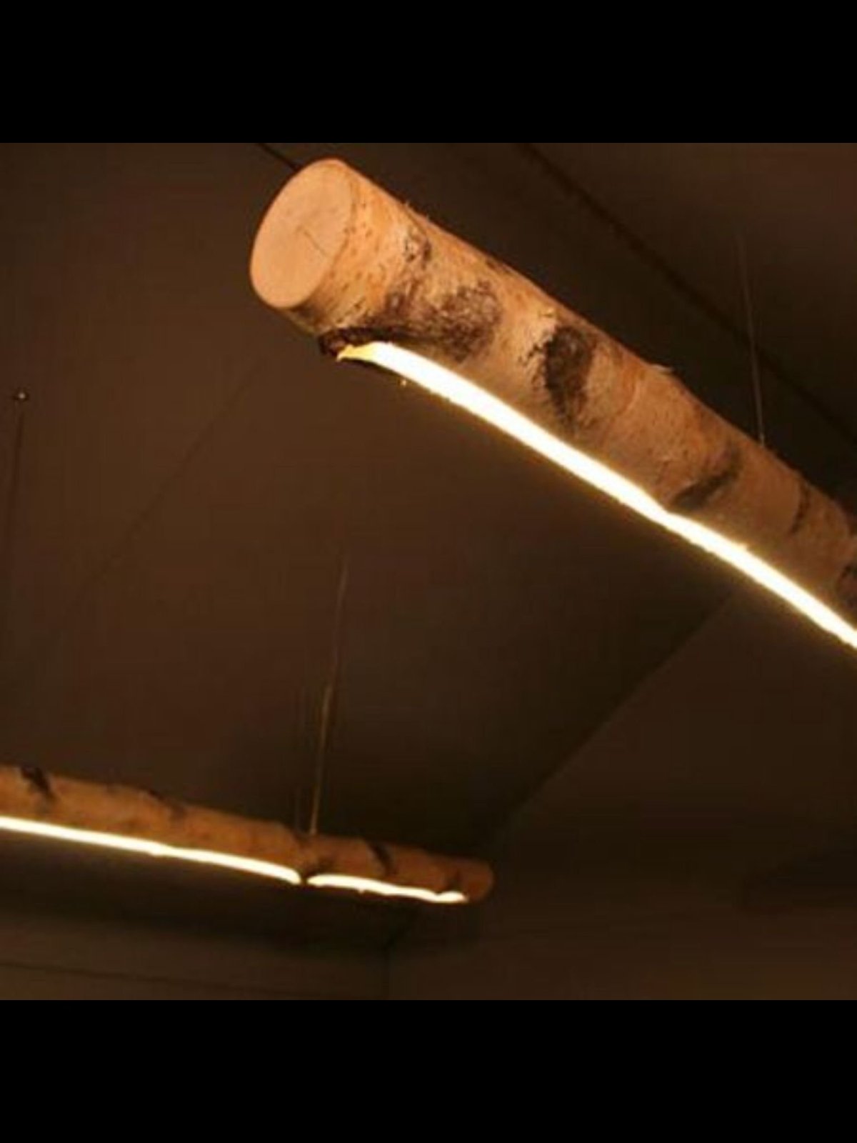 Светильник из бревна