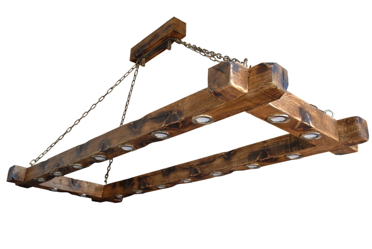 Деревянные люстры под старину