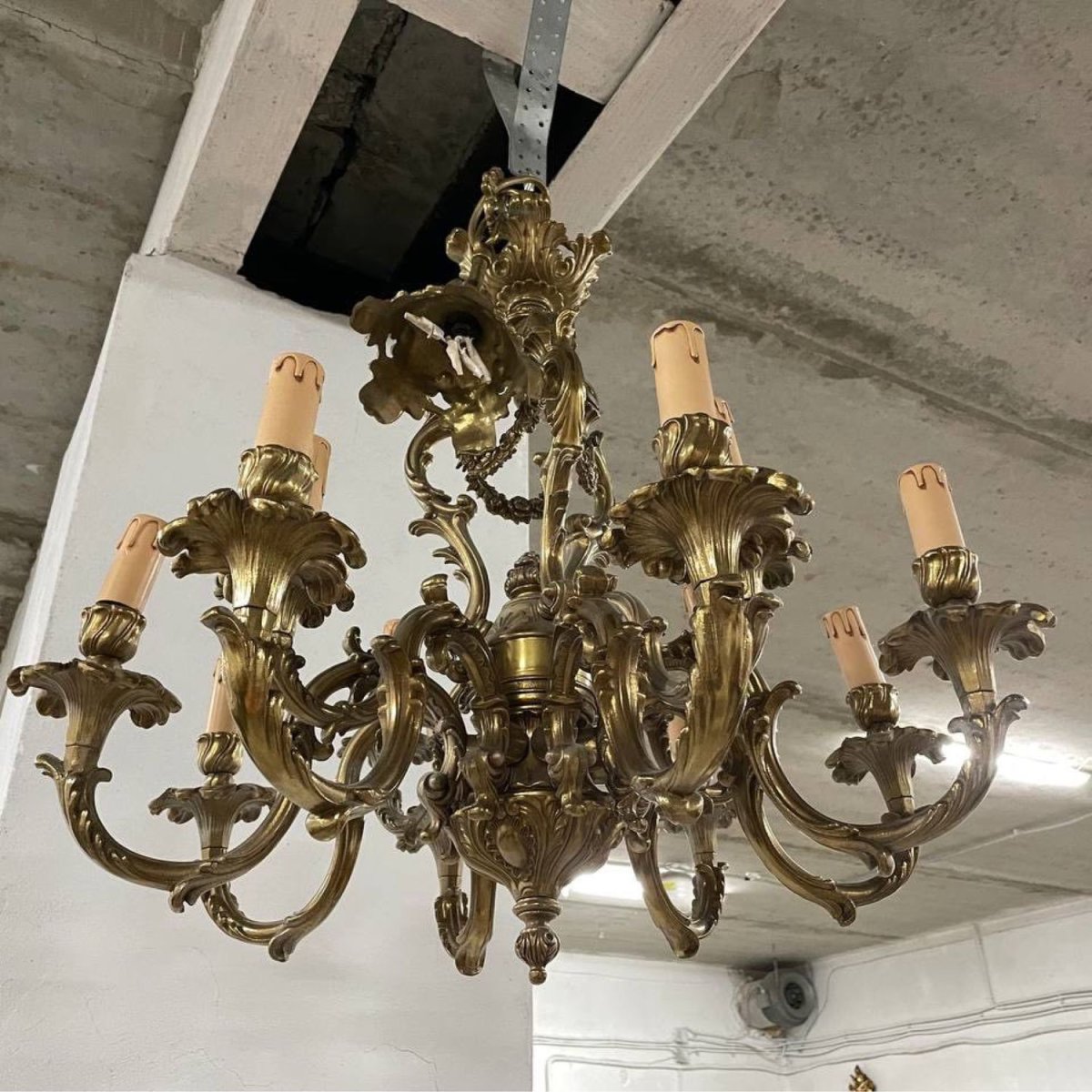 Люстра антик бронза