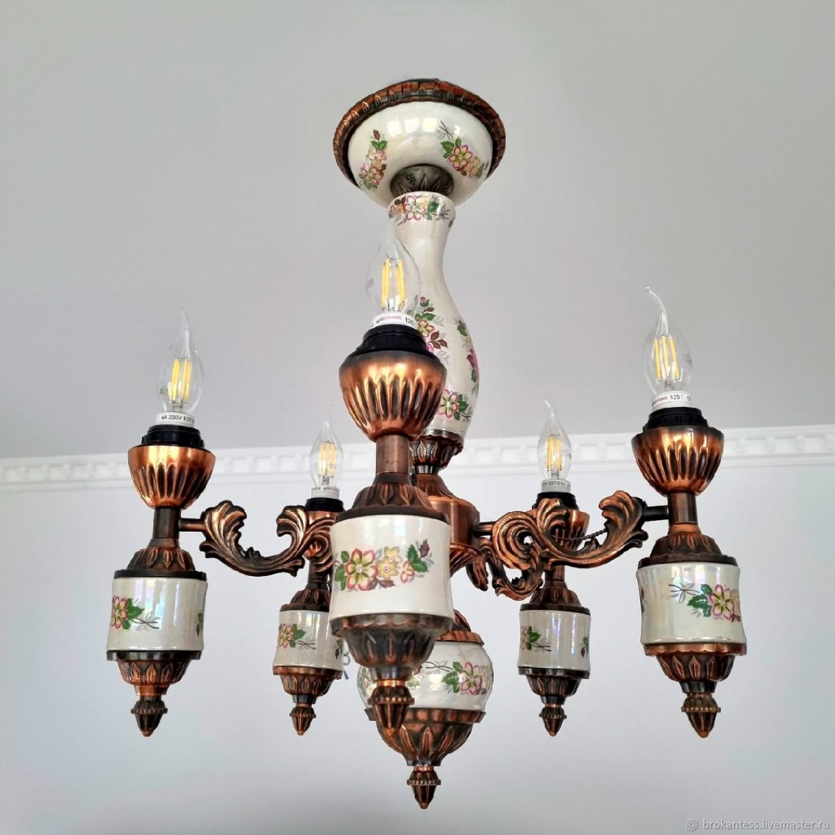 Люстра Porcelain Chandelier Gingo bespoke