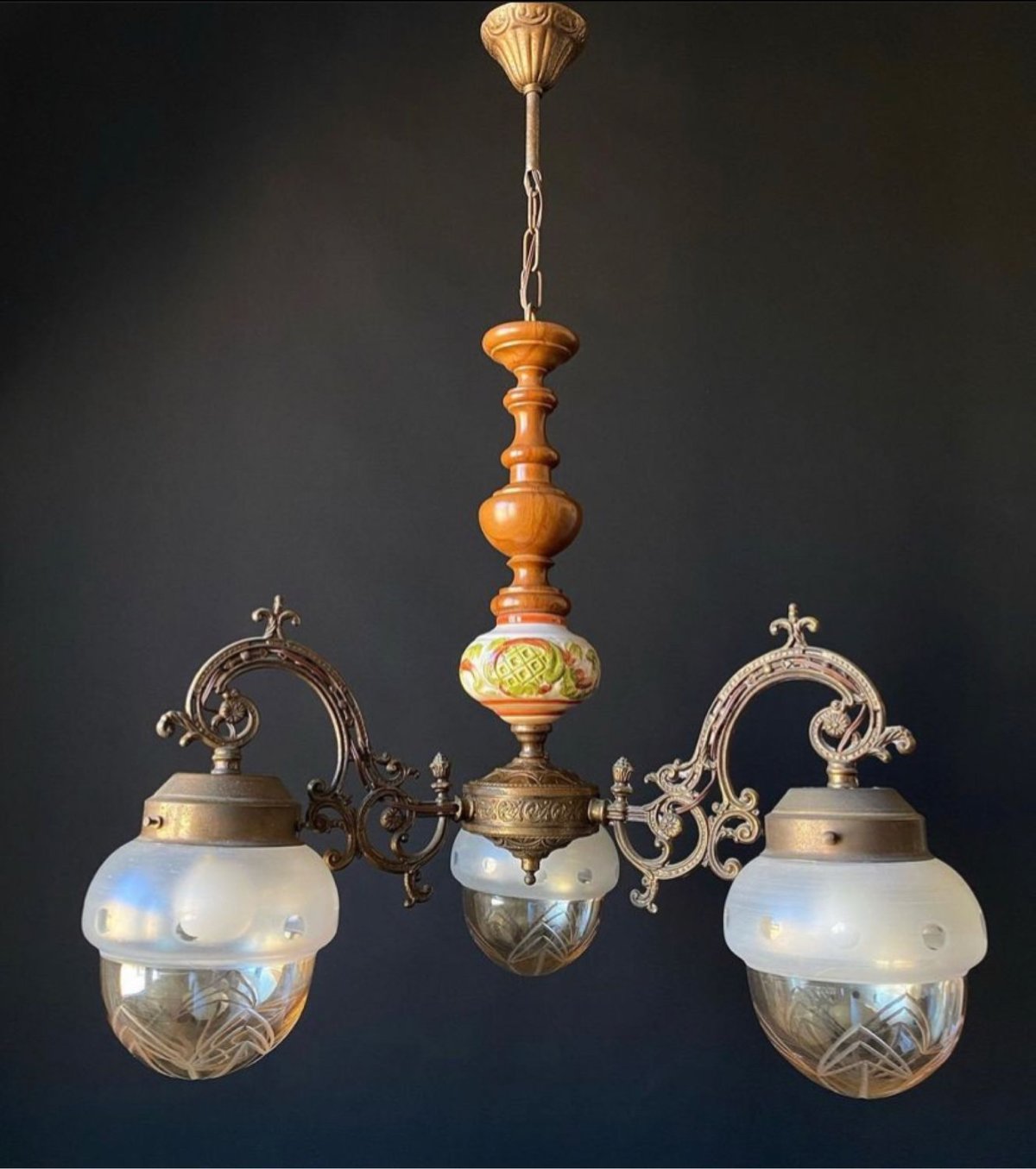 Люстра Винтаж Италия бронза