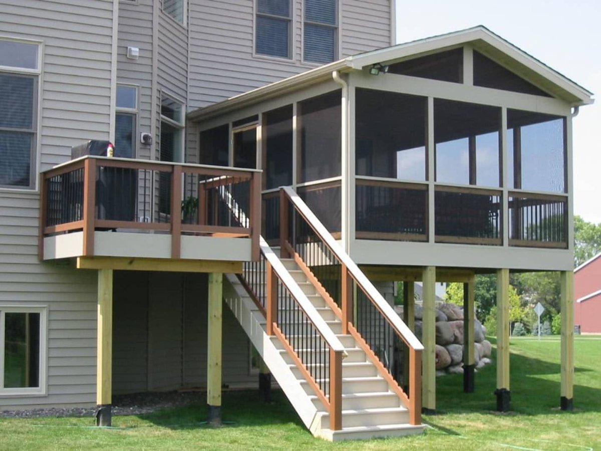 Веранда со вторым этажом