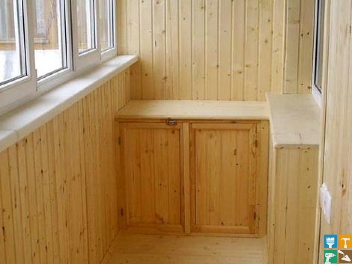 Лоджия отделанная вагонкой