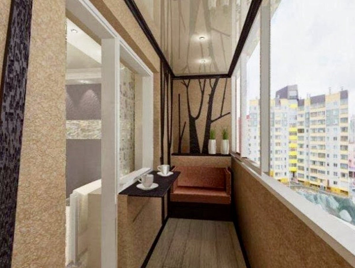 Интерьер балкона