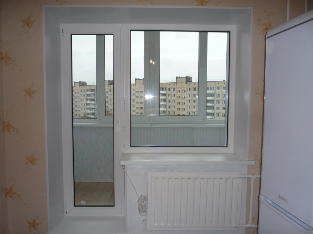 Балконный блок ПВХ БП в2 2100-1200 32мм