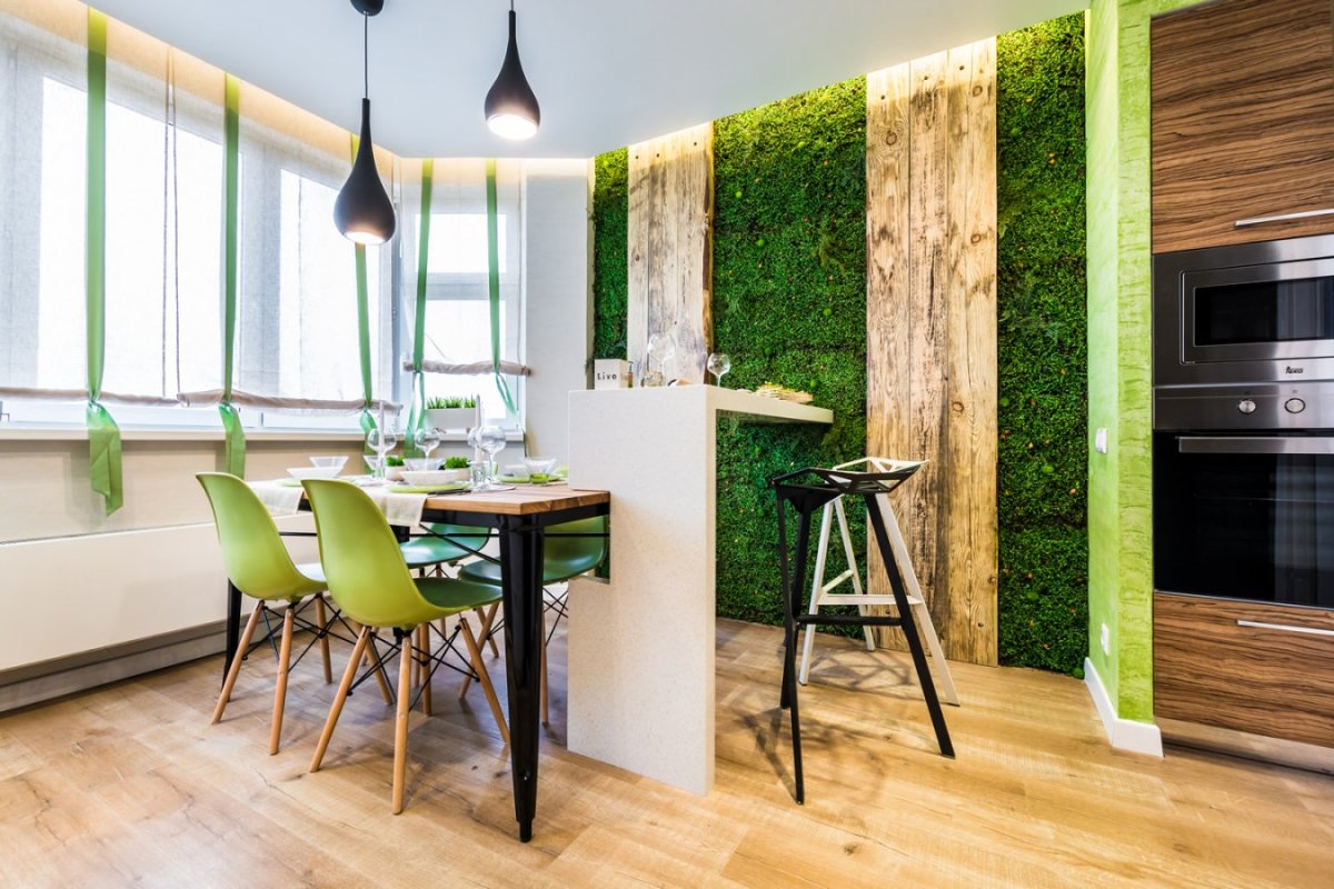 Зеленая кухня экостиль