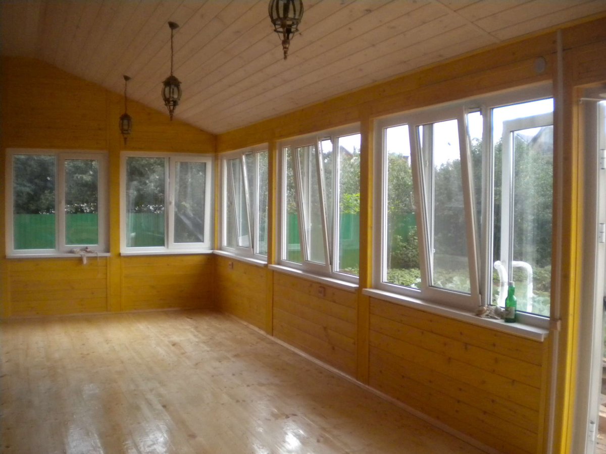 Отделка утепленной веранды