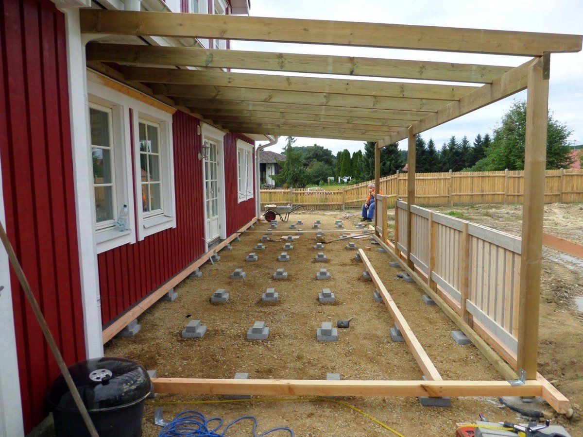 Постройка веранды