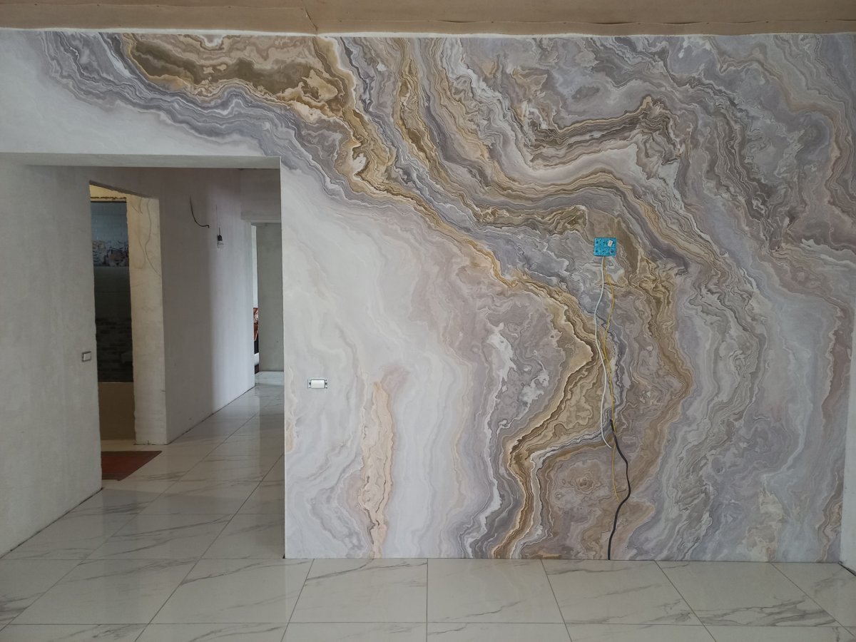 Венецианская штукатурка под мрамор Оникс