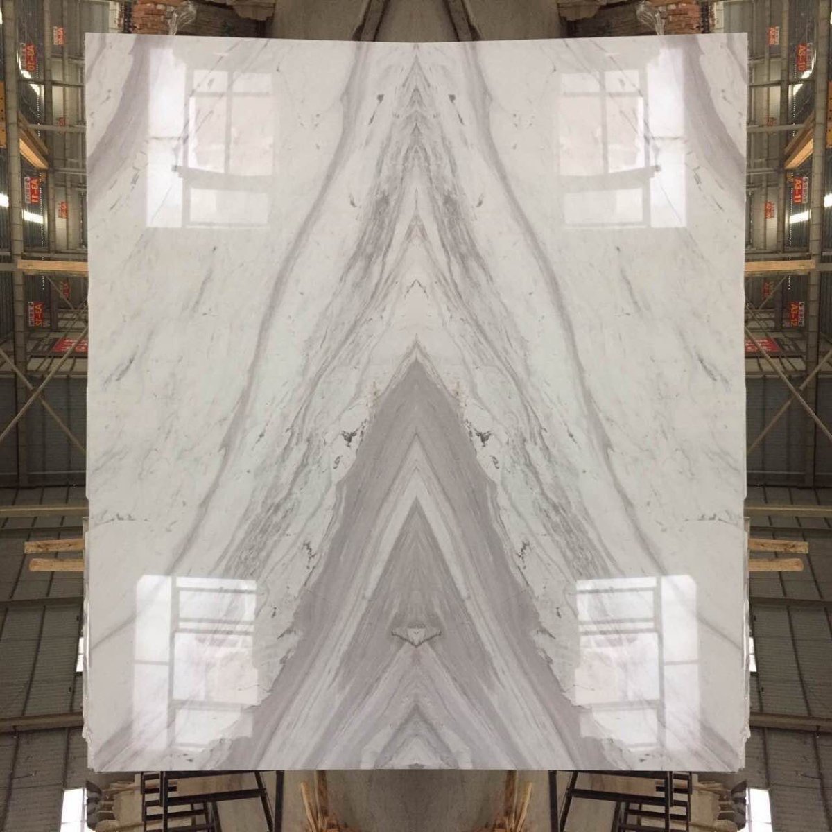 White Bookmatch Marble