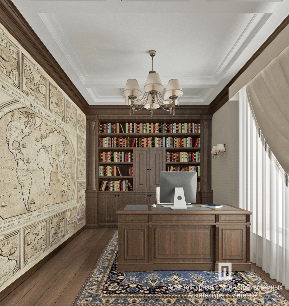 Кабинет в классическом стиле