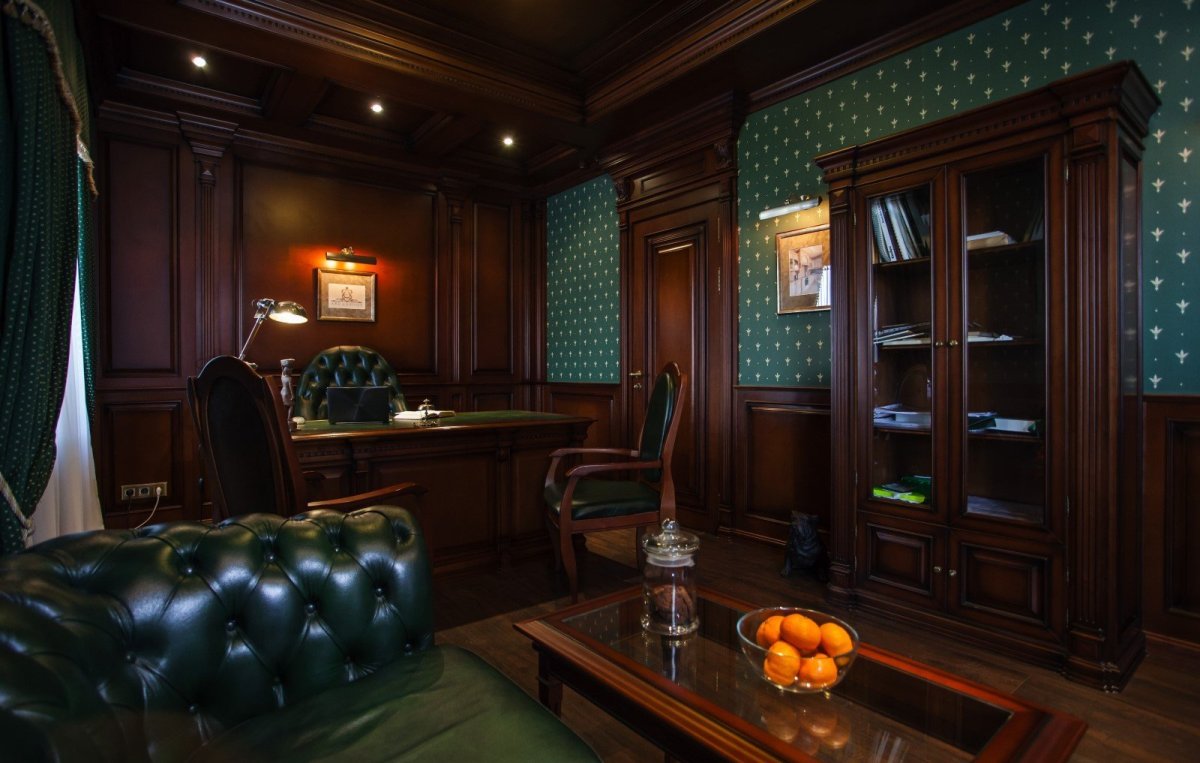 Интерьер кабинета в английском стиле