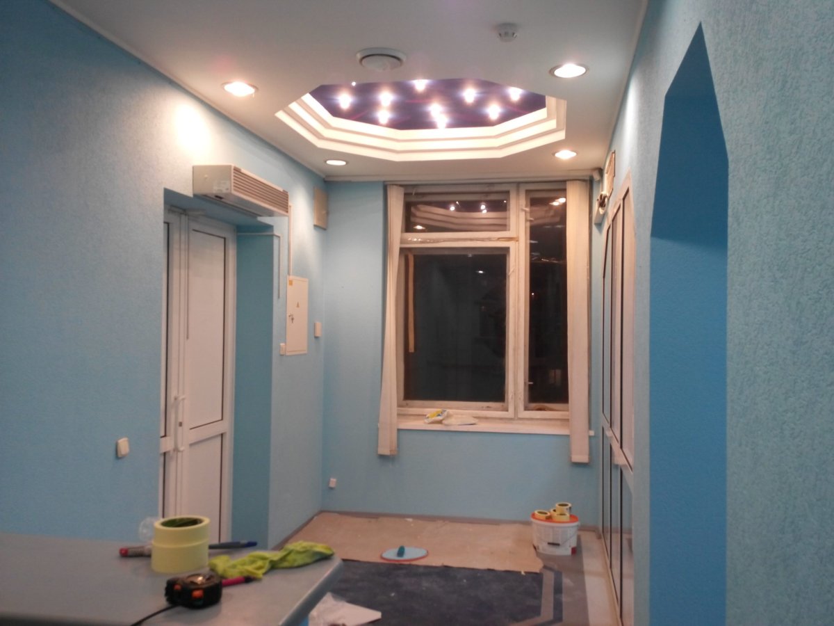 Крашенный гипсокартон