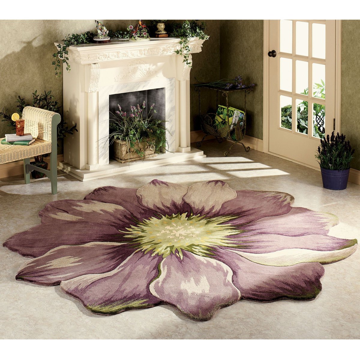 Коврики в виде цветов