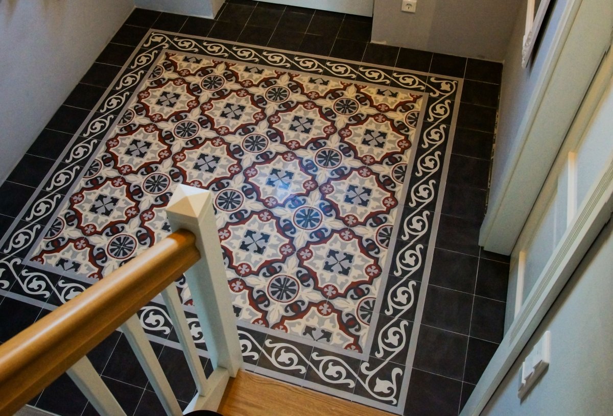 Метлахская плитка терракота