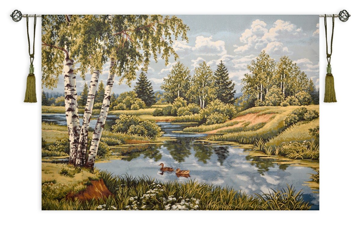 Картина гобелен "Лесной пейзаж"