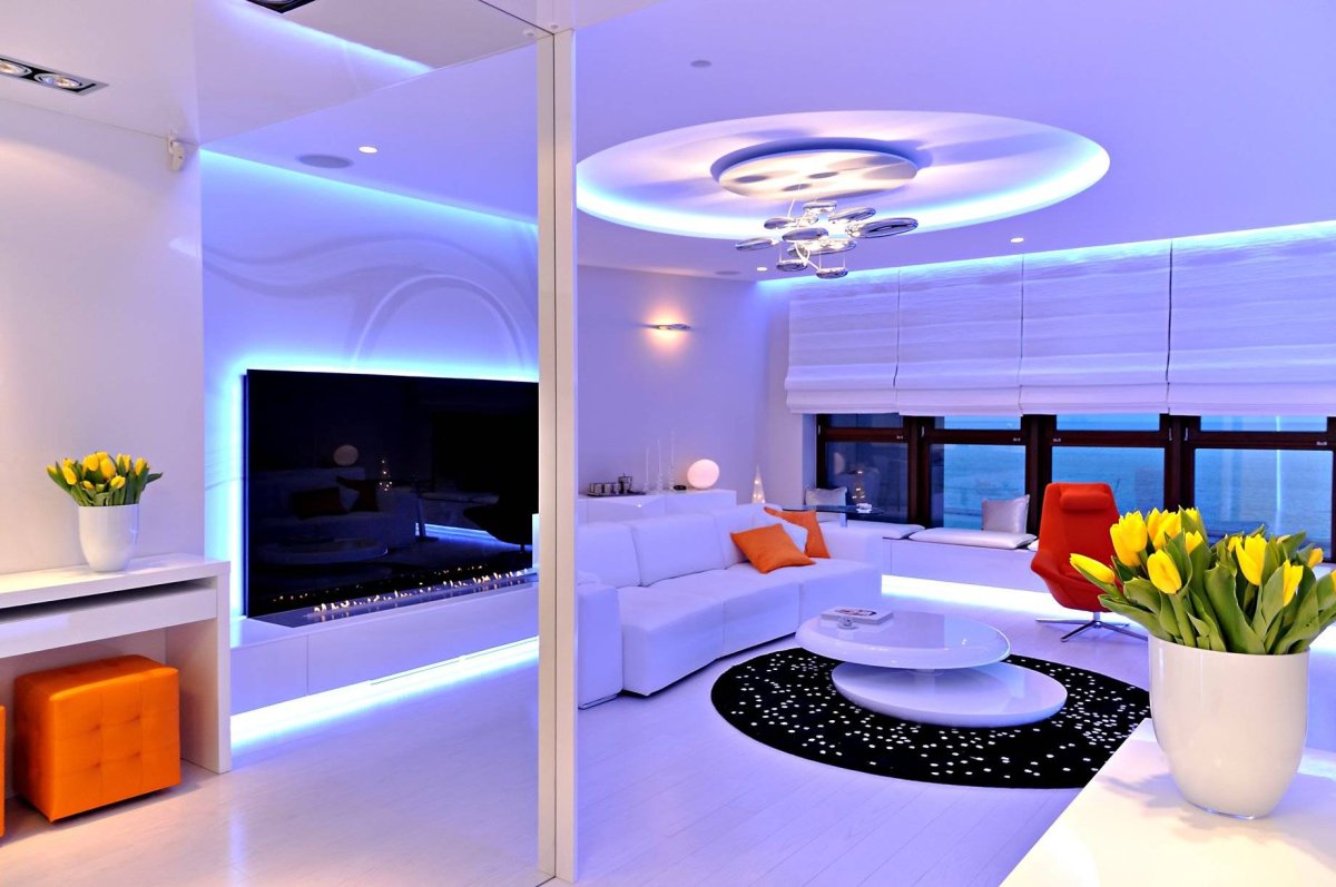 Красивое освещение в интерьере