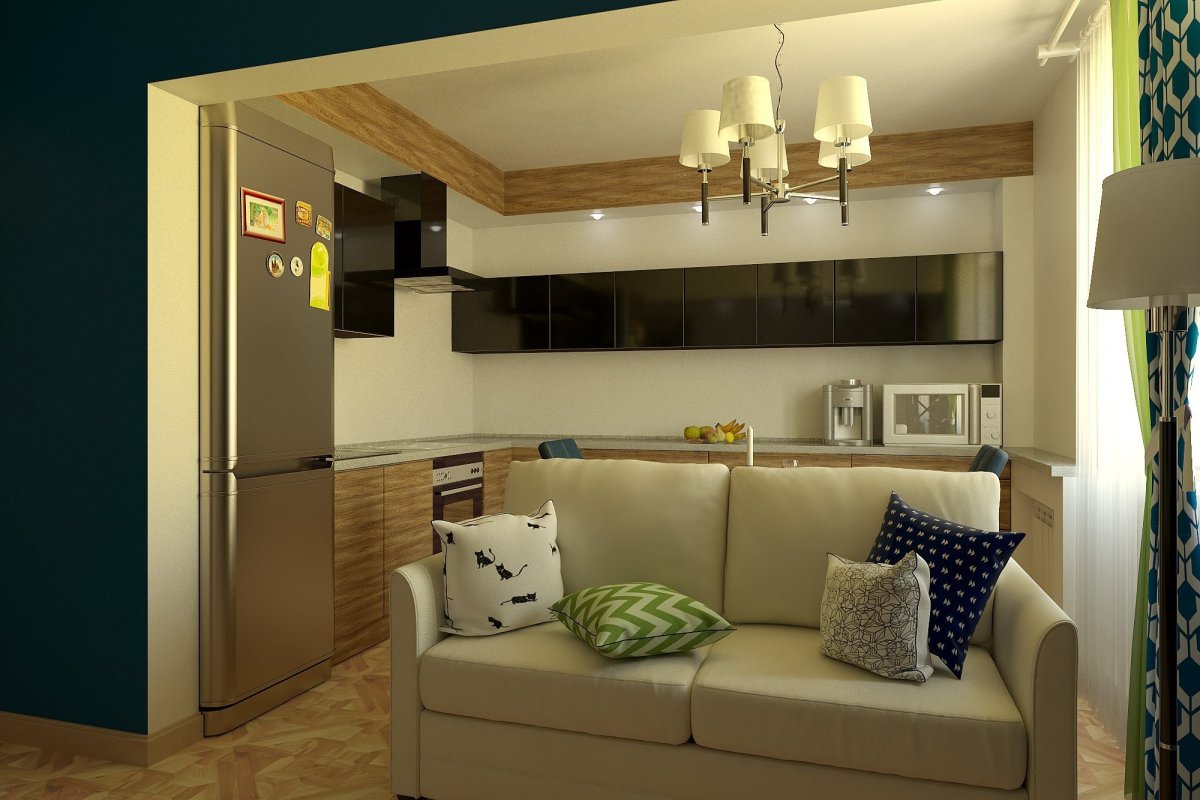 Маленькая кухня гостиная