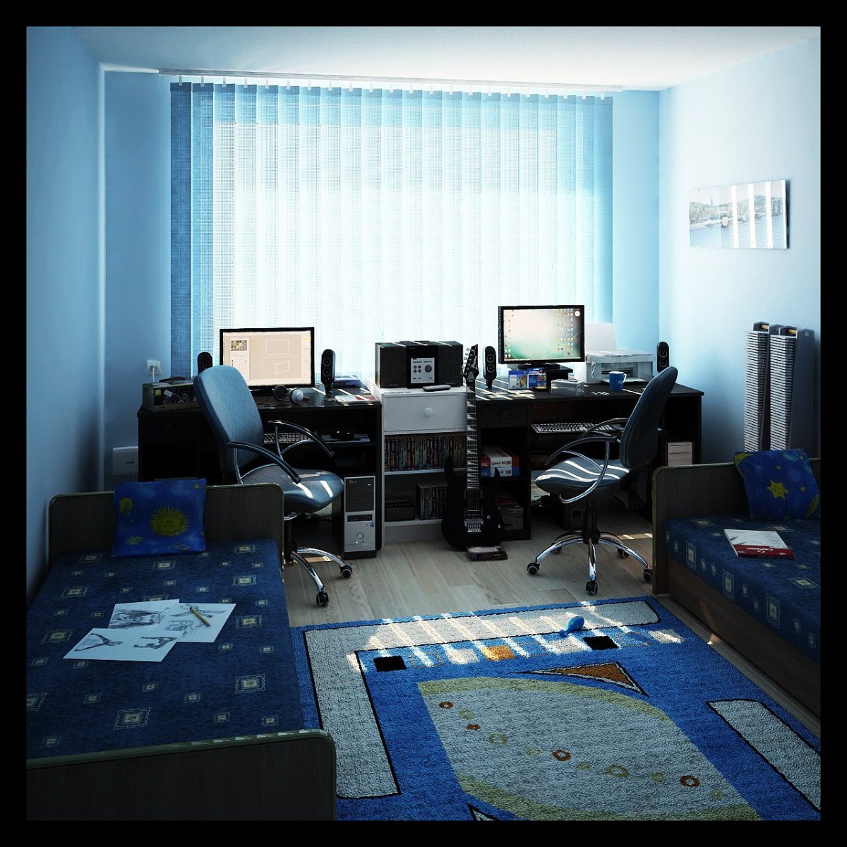 Интерьер подростковой комнаты для мальчика