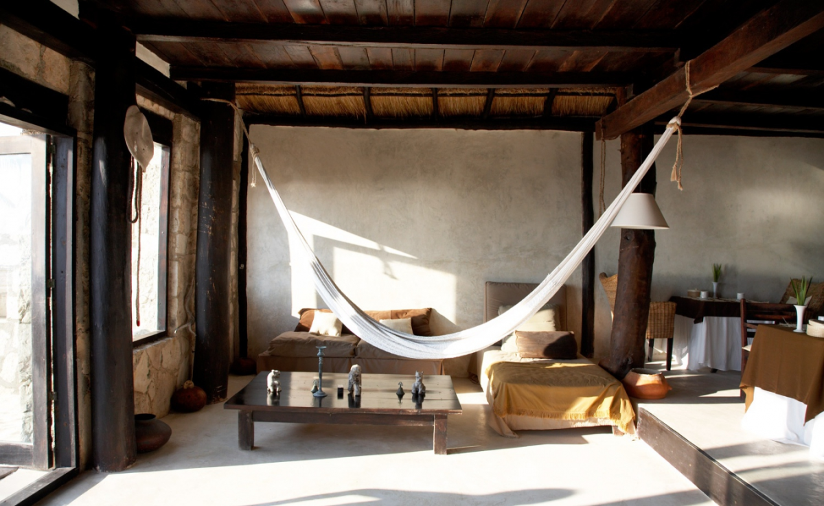 Гамак в интерьере дома
