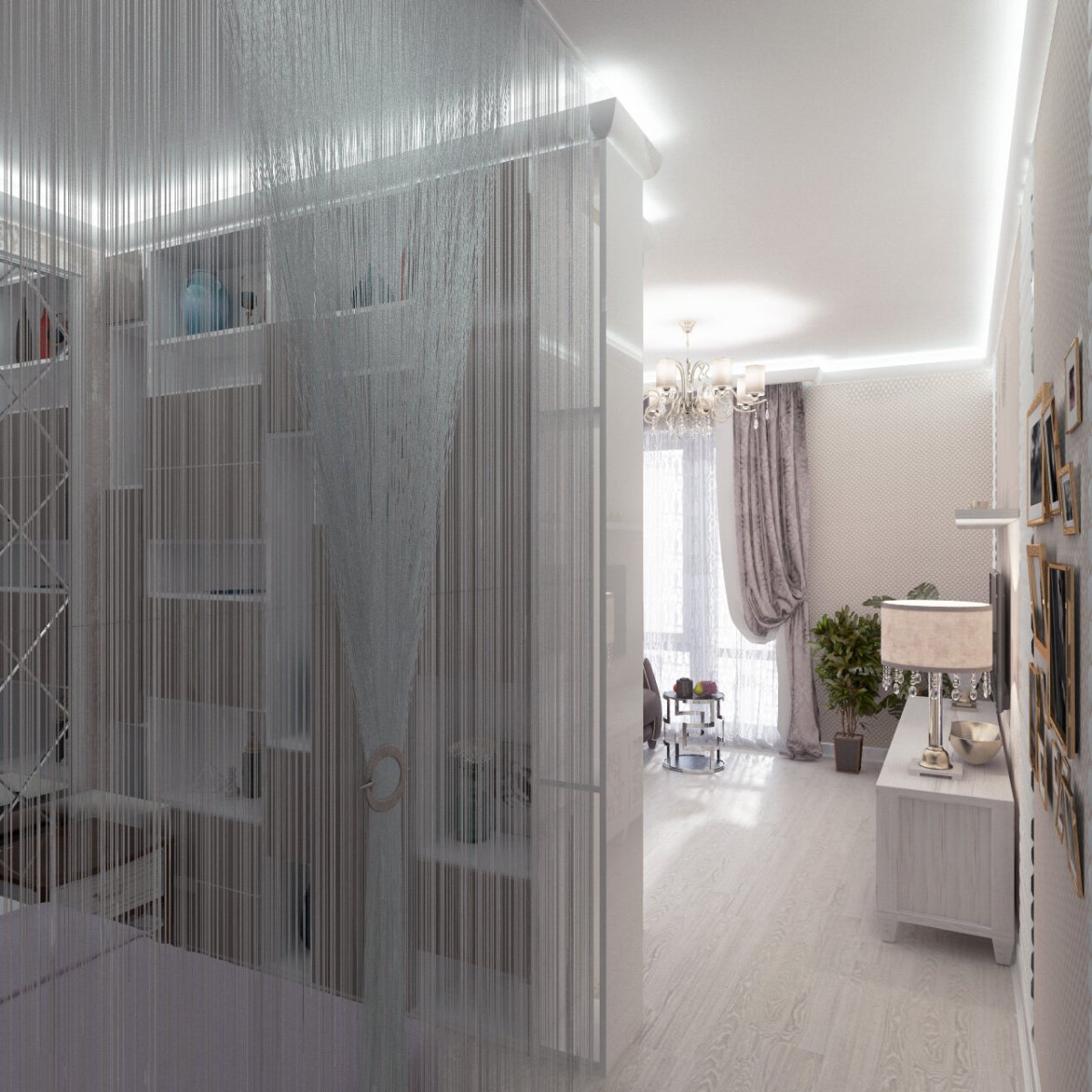 Кисея в интерьере зонирование