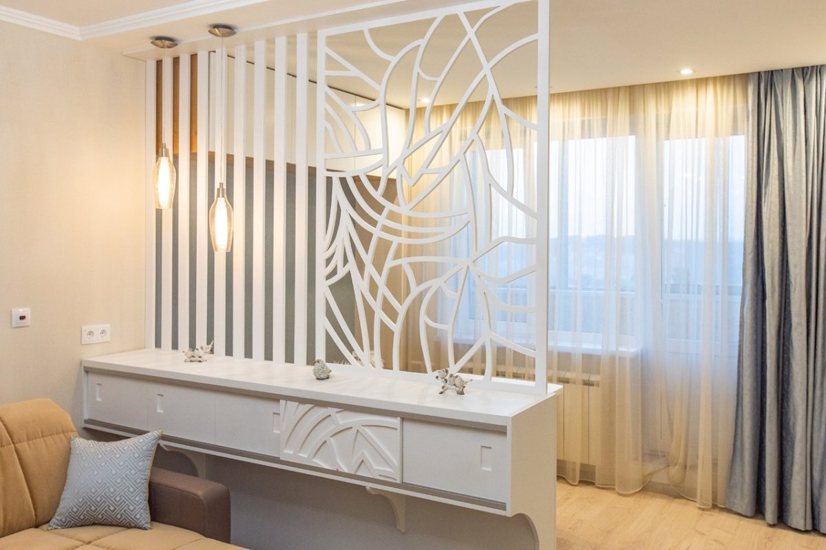 Зонирование занавесками