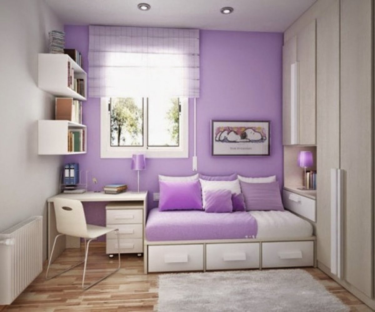 Комната для девочки в сиреневых тонах