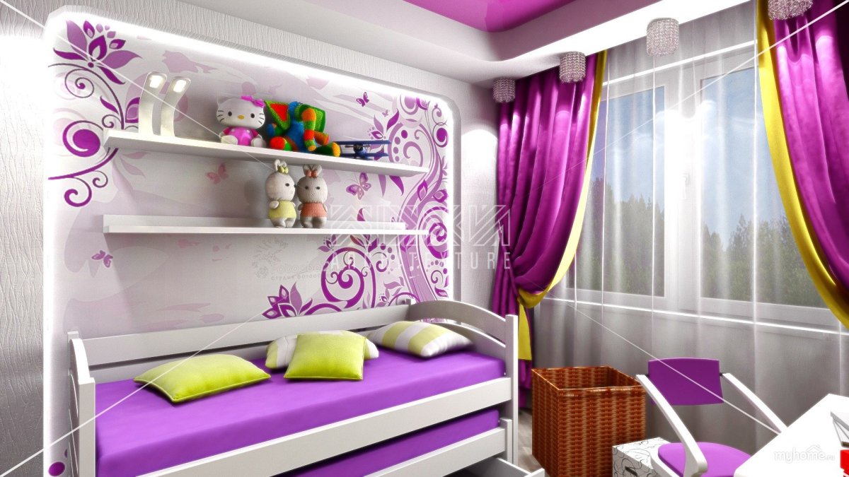 Детская в фиолетовом цвете