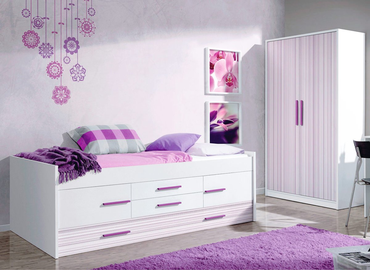 Комната для девочки в фиолетовых тонах