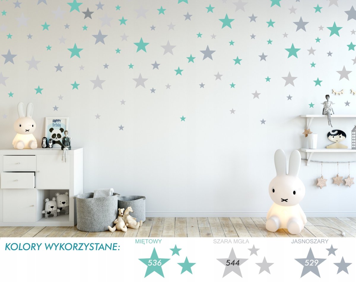 Обои в детскую серые в звездочку