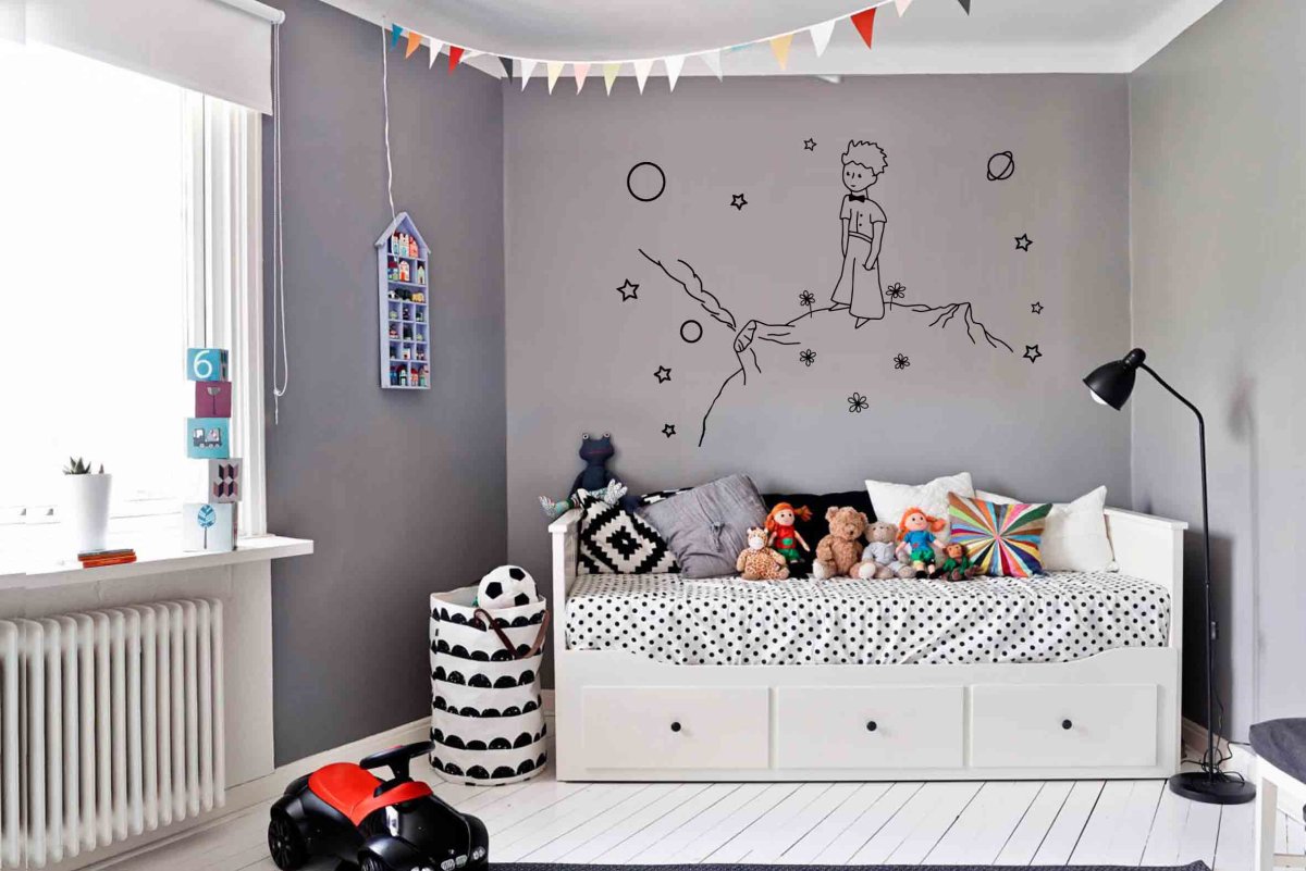 Кроватка икня детская серая