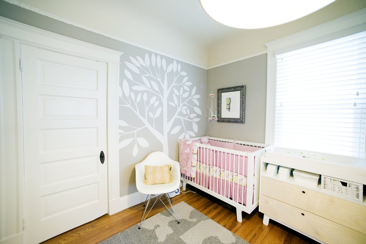 Окрашенные стены в детской