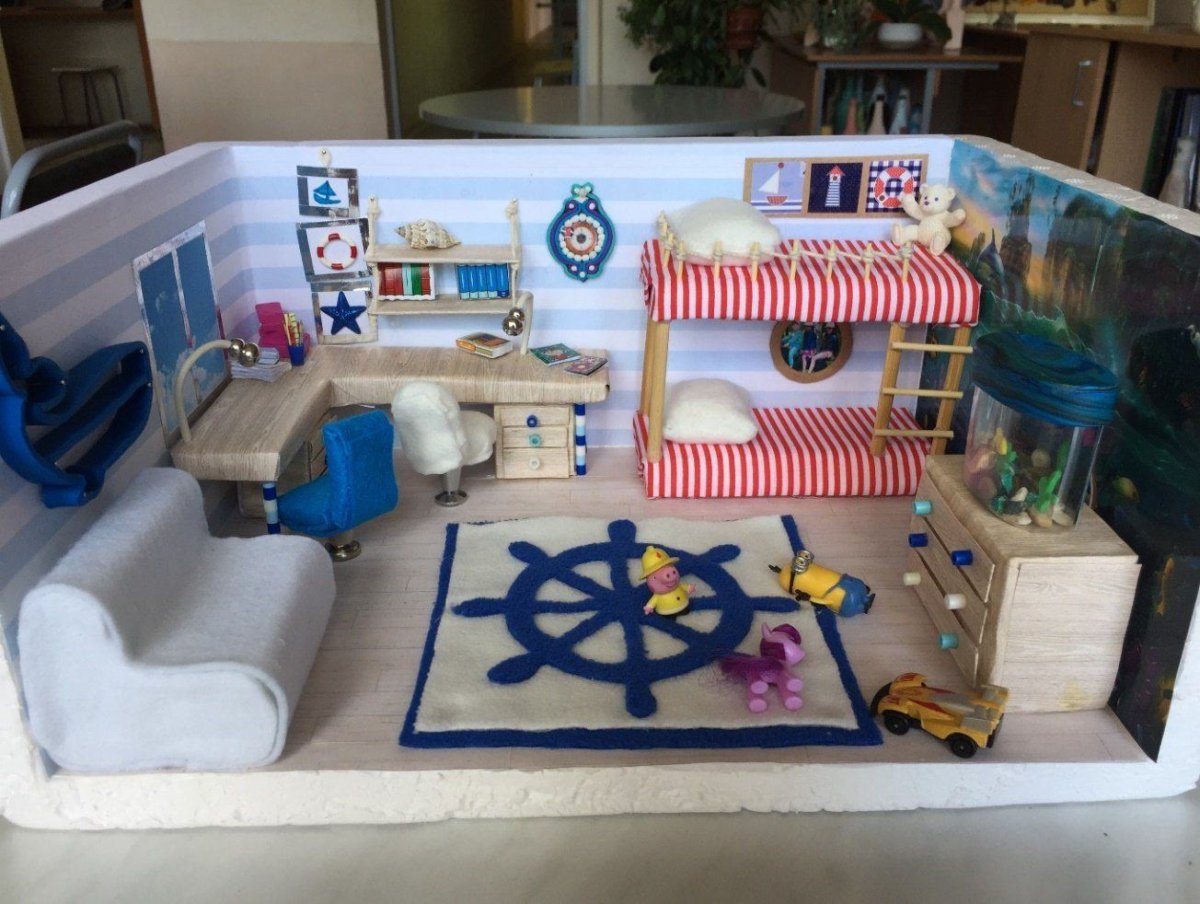 Макет комнаты из картона